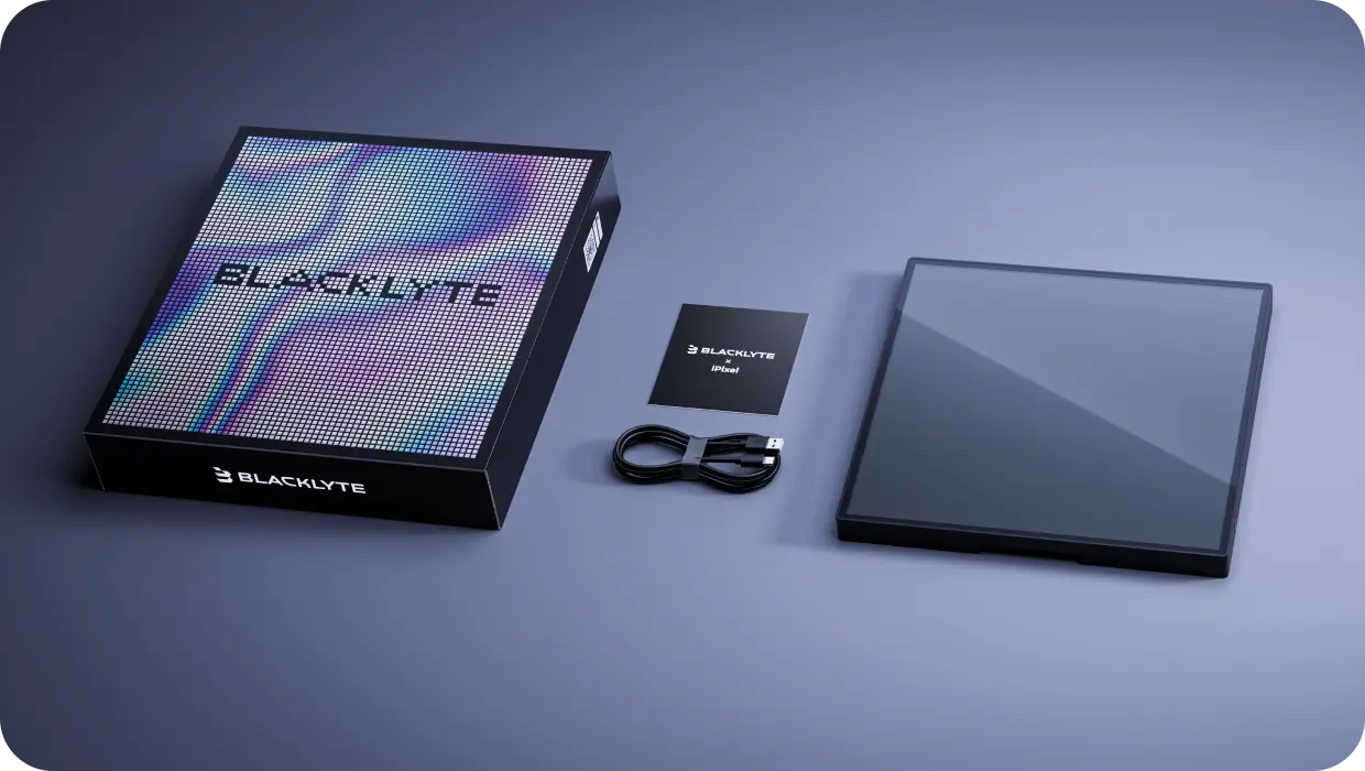 <p>Pixels with an Attitude
</p><p>BLACKLYTE 64 x 64 Pixel Art LED Display</p>