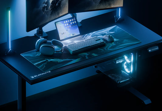 Blacklyte gaming desk setup