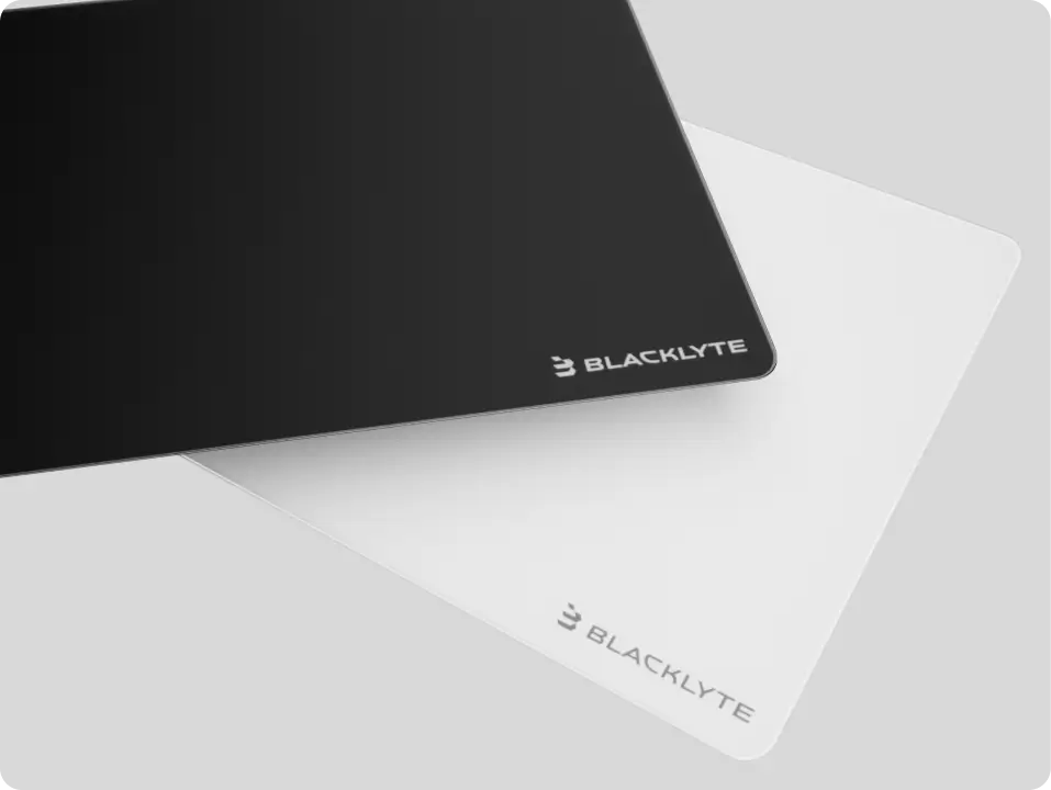 Blacklyte Atlas tempered glass mouse pad for gaming setup and workstation
