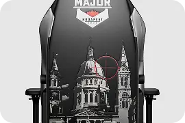 Back View of Budapest Major 2025 Gaming Chair