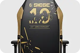 Back View of Rainbow Six 10th Anniversary Gaming Chair
