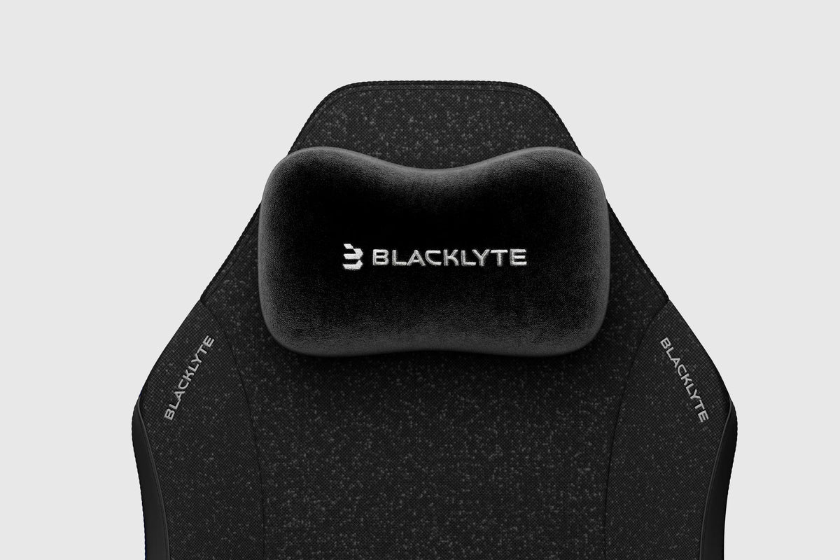 Athena Pro Black Fabric Gaming Chair with Magnetic Headrest Pillow