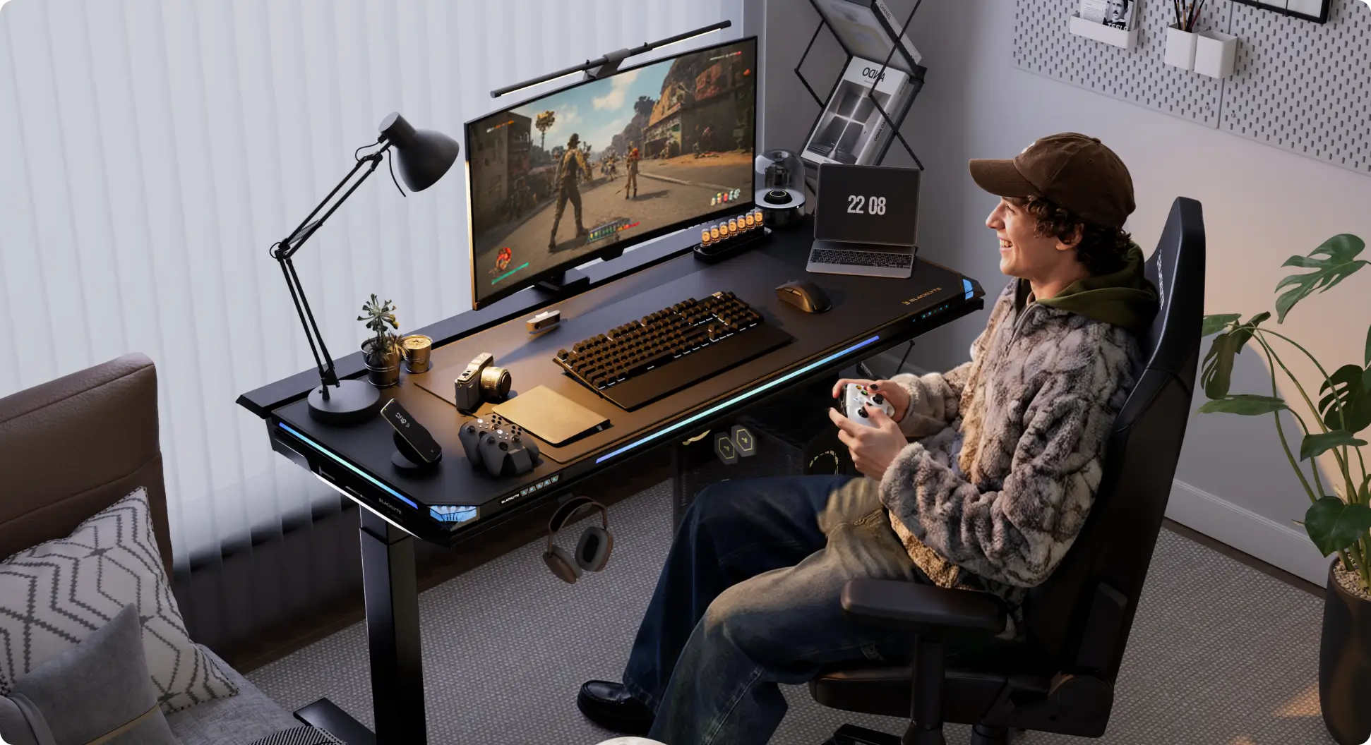 Athena black gaming chair for gaming setups