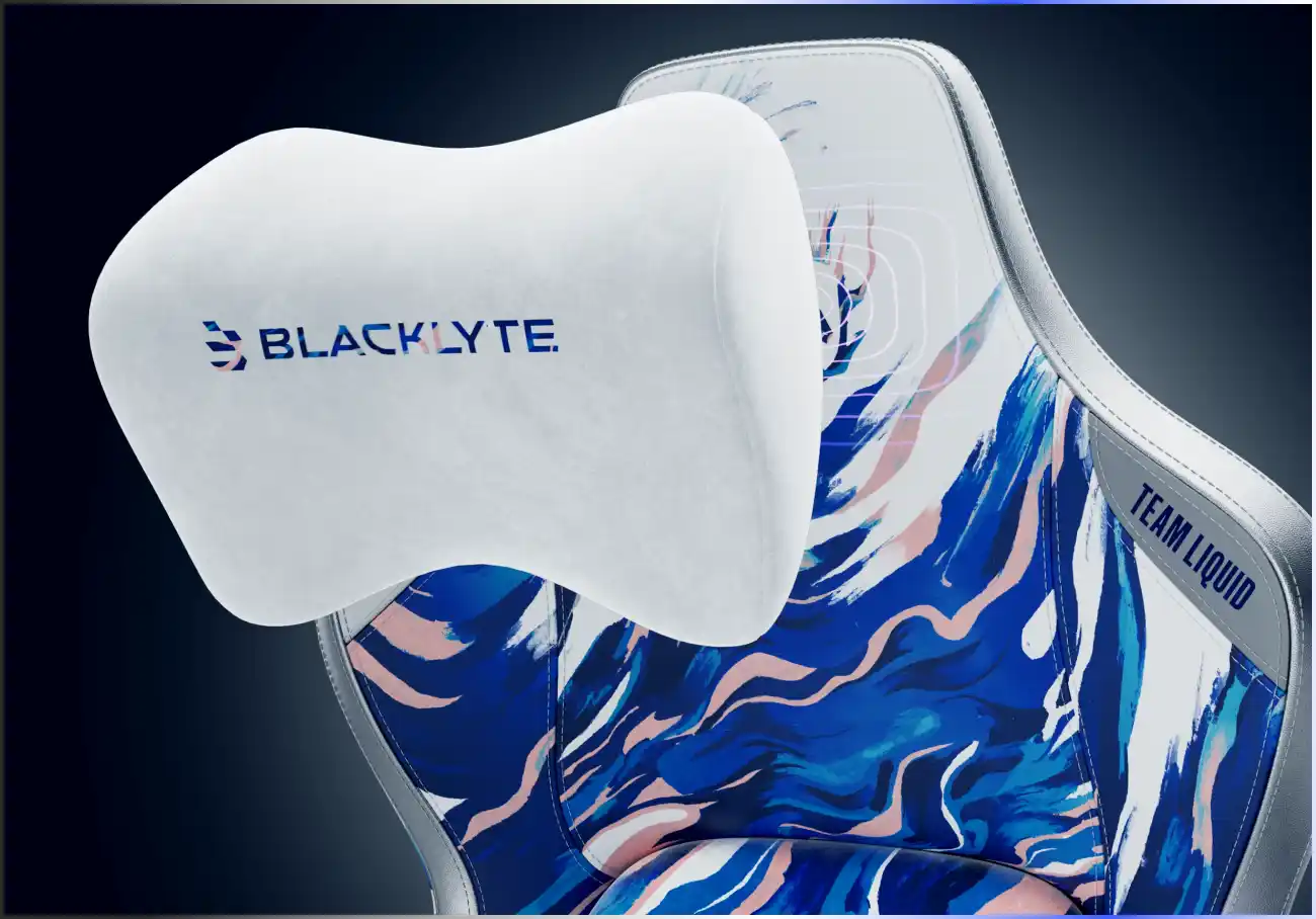 Team Liquid Kraken Pro magnetic headrest with memory foam and and ultra-soft velvet