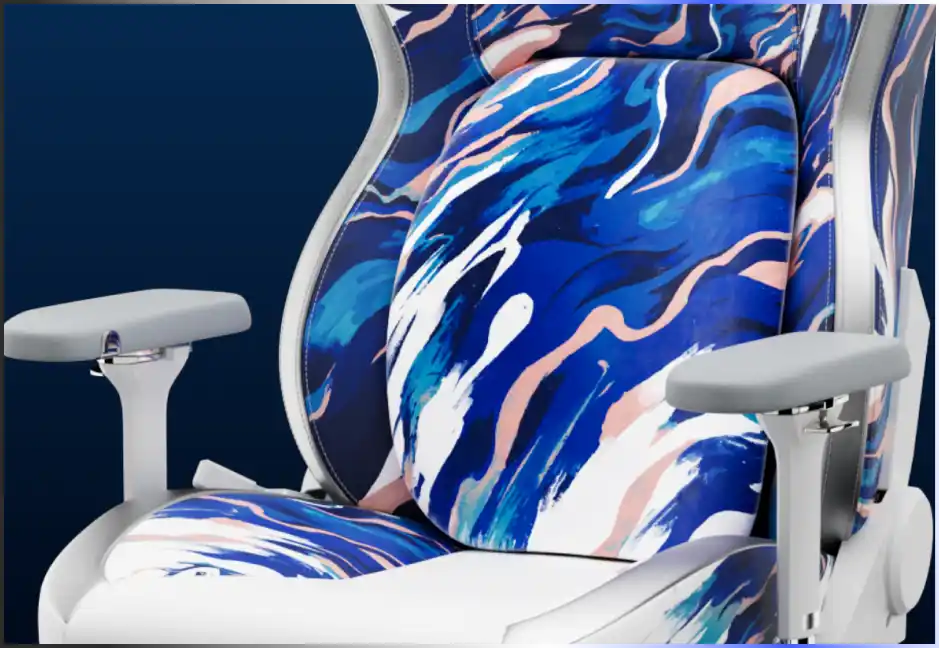 Kraken Pro Team Liquid gaming chair with adjustable dynamic floating lumbar support