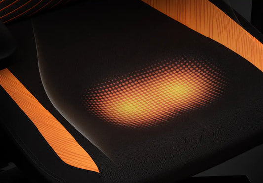 Comfortable Fnatic gaming chair seat with soft contouring foam and firm support for long sitting sessions