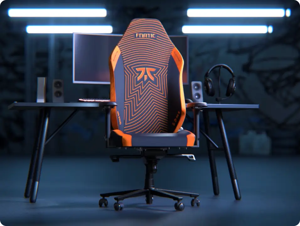Fnatic gaming chair for esports and gaming setup