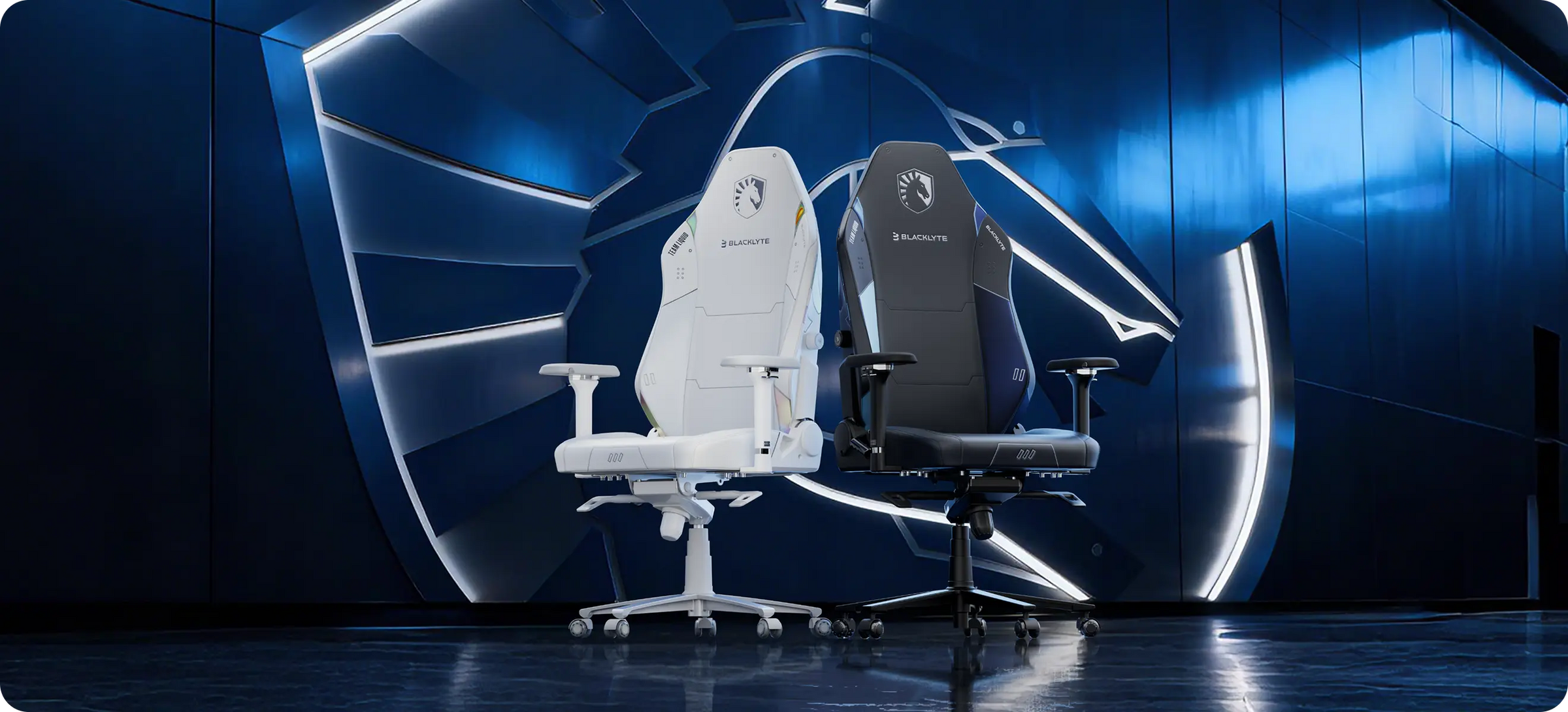 Blacklyte Athena Pro Team Liquid Edition Gaming Chair - Blue and White