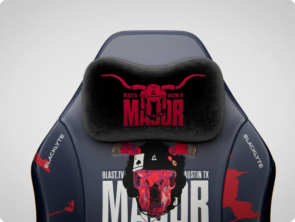 Austin Major Edition chair with a magnetic head pillow