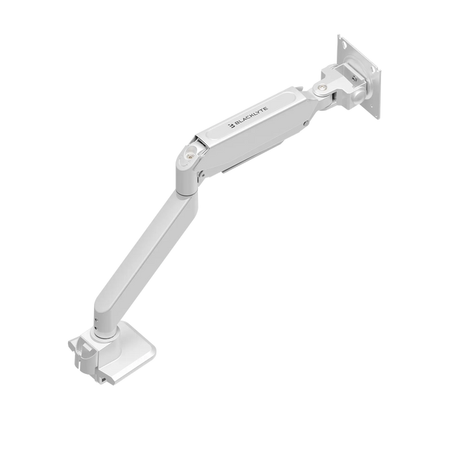 Blacklyte single white monitor arm