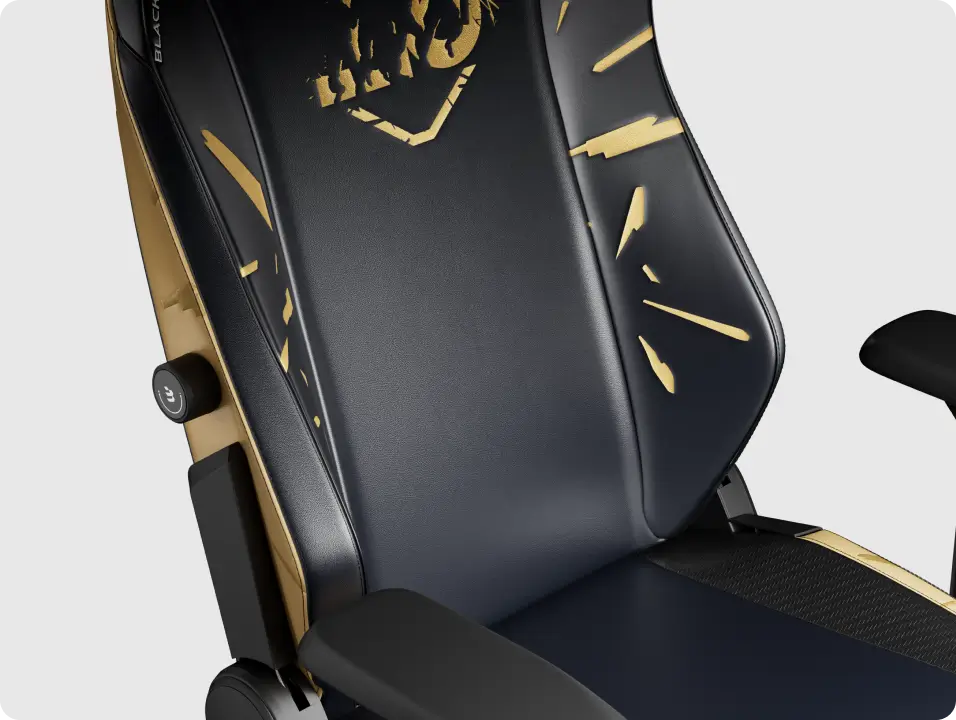 High-back R6 10th Anniversary gaming chair with lumbar support and cushioning