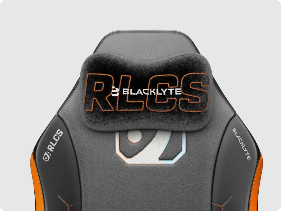 RLCS Edition gaming chair with a magnetic headrest pillow