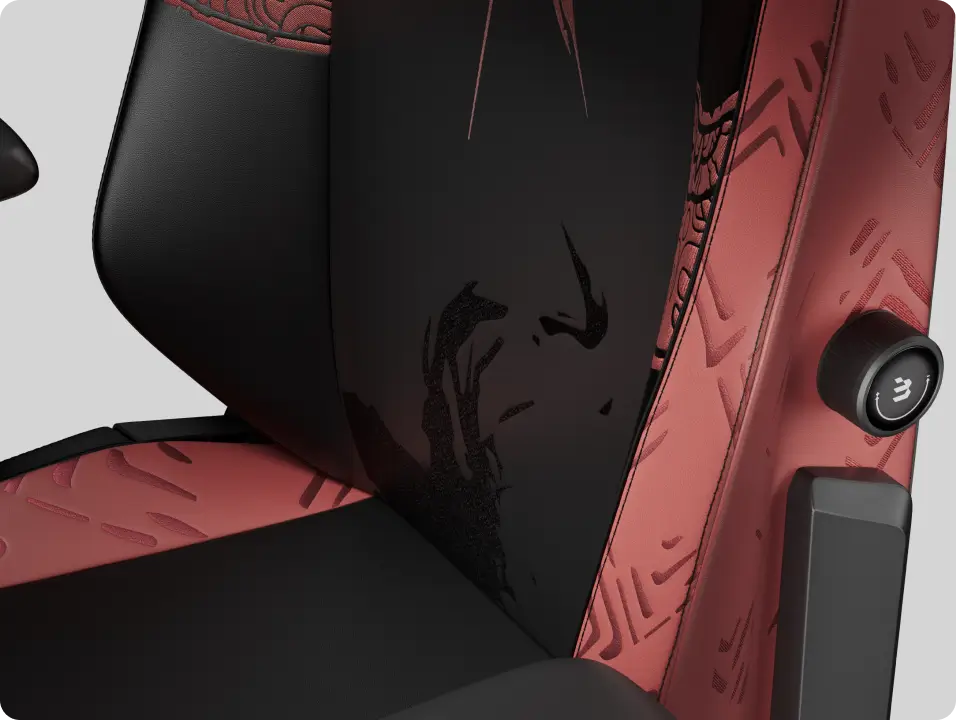 Adjustable lumbar support features of Athena Pro Wuchang edition gaming chair