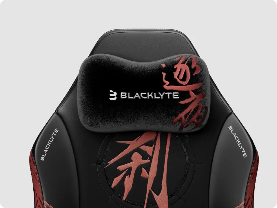 Blacklyte Athena Pro Wuchang edition gaming chair with magnetic headrest pillow